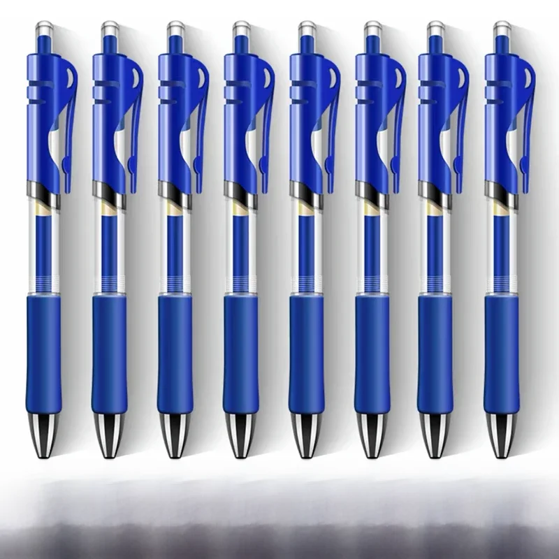 Wysuwany długopis żelowy, czarny, czerwony, niebieski długopis do pisania, artykuły biurowe i szkolne, artykuły papiernicze, 0,5 mm, wysuwany, pudełko 12 szt. — zdjęcie 2