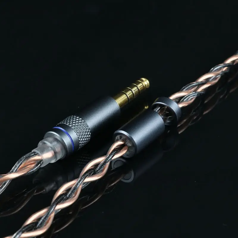 XINHS 4 Core Rose Gold 7N UPOcc Graphene 0.78mm 2Pin HiFi In Ear Headphone Upgrade Cable Suitable For TRI Starsea TANGZU SE535