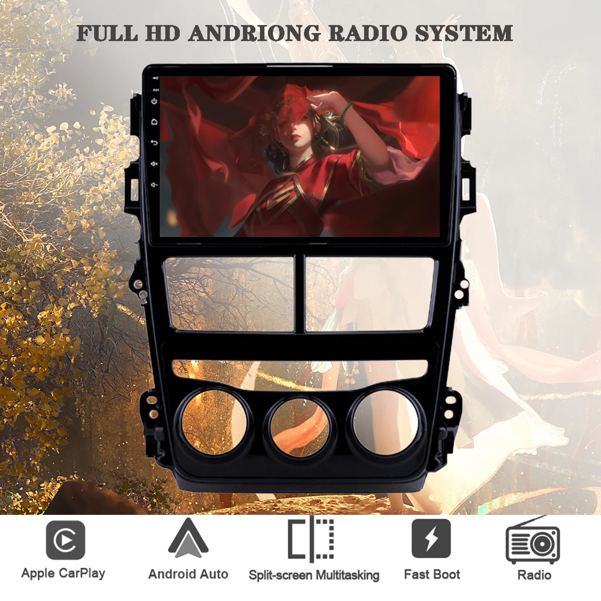 

Autoradio Stereo For Toyota Yaris Vios 2017 2018 2019 2020 Android 14 Multimedia Player GPS Navigation DVD HU Tape Recorder