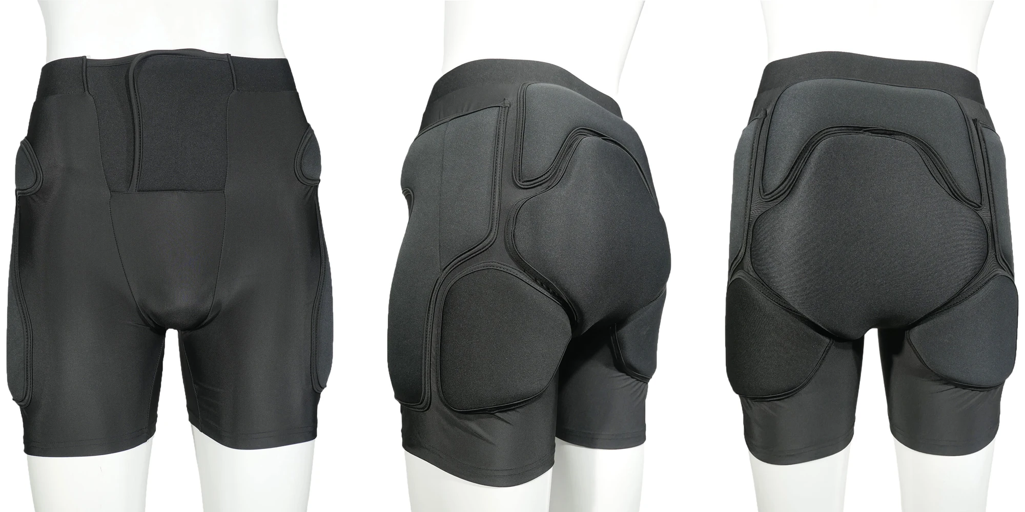 AVIVOR Gepolsterte Schutzshorts für Snowboard, Skate und Ski, Vollschutz für Hüfte, Po und Steißbein – Detail 4