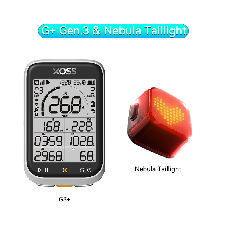 【新品】XOSS G+ Gen.3 GPSサイクルコンピューター XOSS G3/G3+ GPS Bike Computer G/G+ Gen.3 Power Meter Cadence Speed