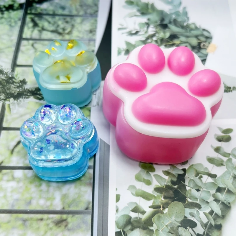 Cat Claw Silicone Storage Box Mold DIY Ashtray Mold Handicraft Storage Container Concrete Cement Resin Mold Home Craft Decor