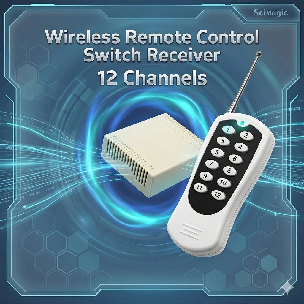 DC 12V 24V 12 Channels 12CH RF 433MHz Wireless Remote Control Switch Receiver Transmitter System 12CH Relay