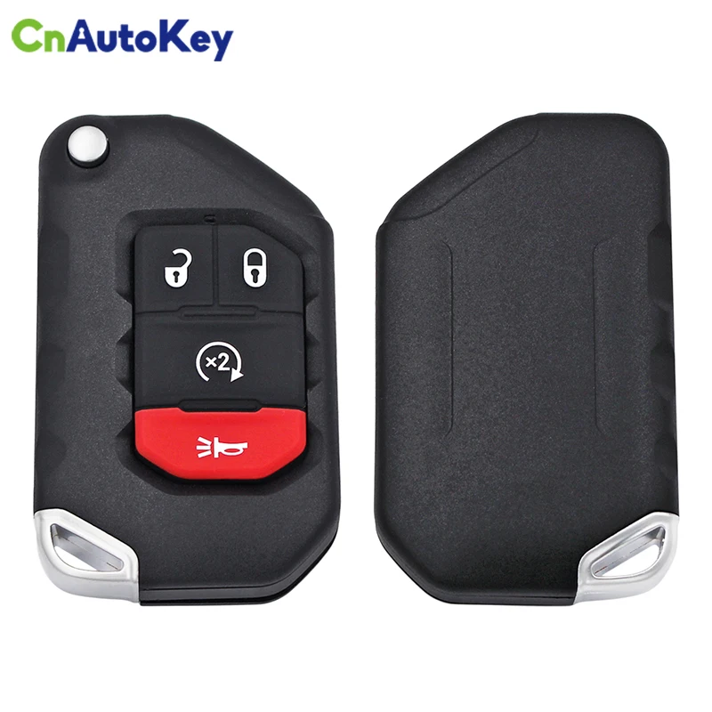 CN086041 4 Buttons Aftermarket Remote Car Key for Jeep Wrangler JL 2018 2019 433Mhz HITAG AES 4A Chip FCC ID: OHT1130261