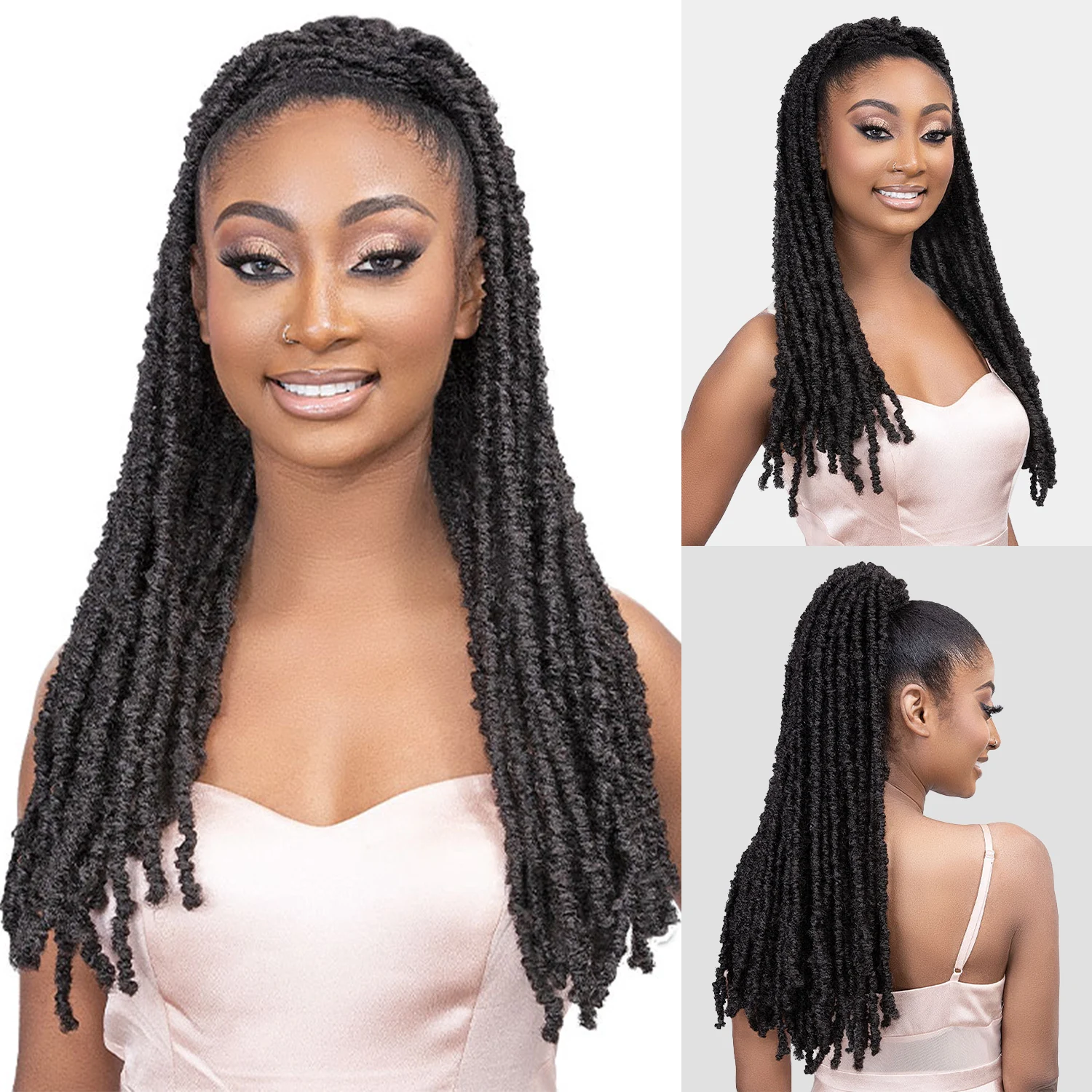 Janet Collection Synthetischer Pferdeschwanz Remy Illusion Braid Pony Utica 24"