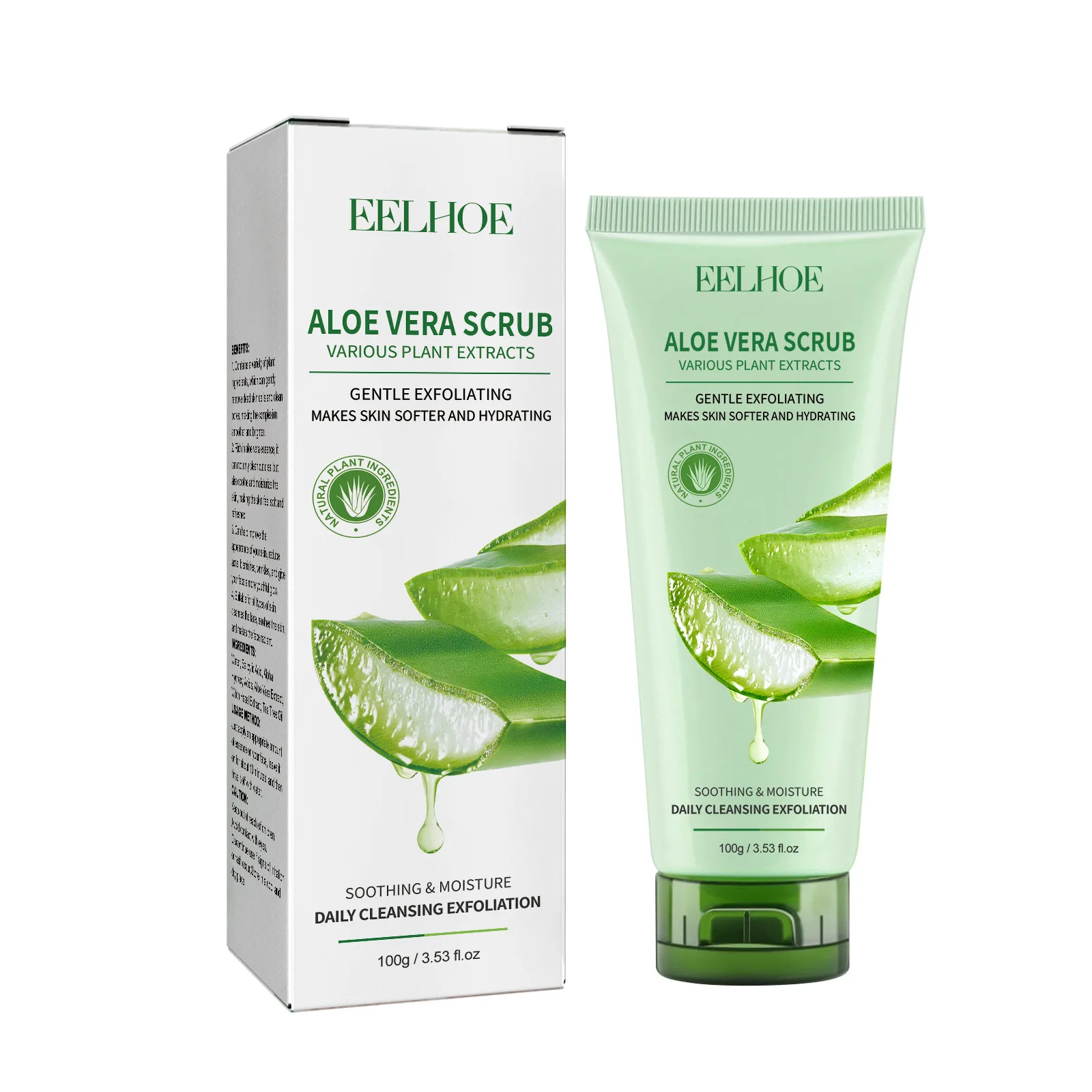 Aloe Vera Scrub A-cne Treatment Soften Skin Remove Blackheads Brighten Skin Tone Restore Skin Soothing Gentle Exfoliating Scrub