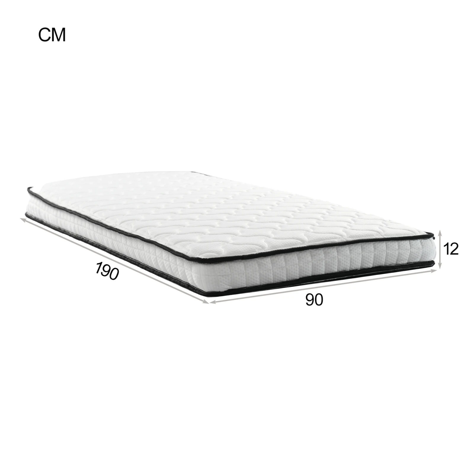 Anajqaqia binnenveringsmatras met ergonomische modules en lendensteun, opgerolde matras, dikte 12 cm, stevigheid H3