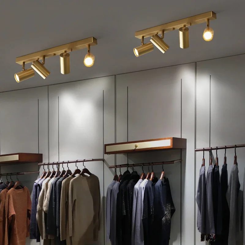 Projecteur Led sur rail, style nordique, monté en Surface, luminaire décoratif d'intérieur, idéal pour un salon, une chambre à coucher, un magasin de vêtements minimaliste, sans lampe principale