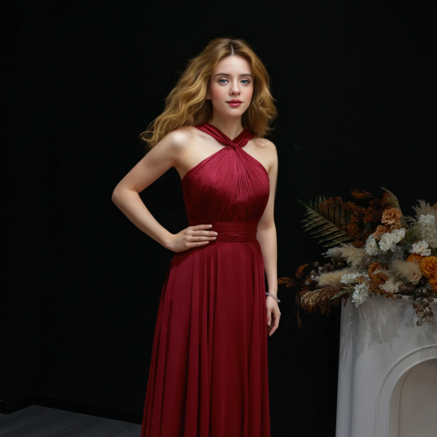 Sharon Said 2025 Semplice abito da damigella d'onore in raso rosso con scollo all'americana Guaina lunga di alta qualità Abiti da cerimonia nuziale per donna BS258 Personalizzato