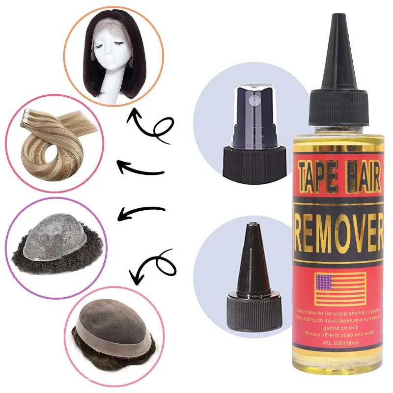 Semprotan penghilang perekat Wig, perekat Wig 118ML penghilang cairan untuk Wig renda/rambut palsu/pita penutup ekstensi rambut