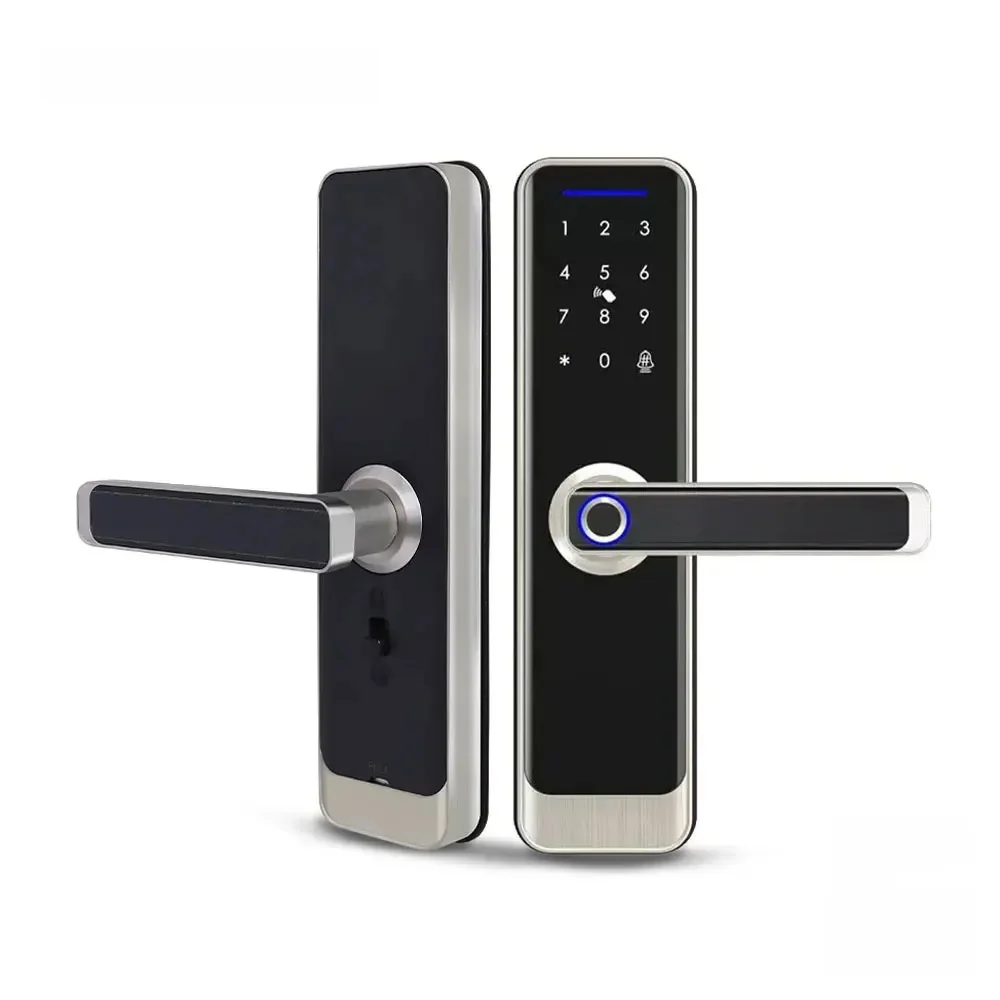 Zemismart Zigbee serrure de porte à empreintes digitales fonctionne avec Tuya IC carte clé mot de passe App déverrouiller avec sonnette serrure mécanique de sécurité