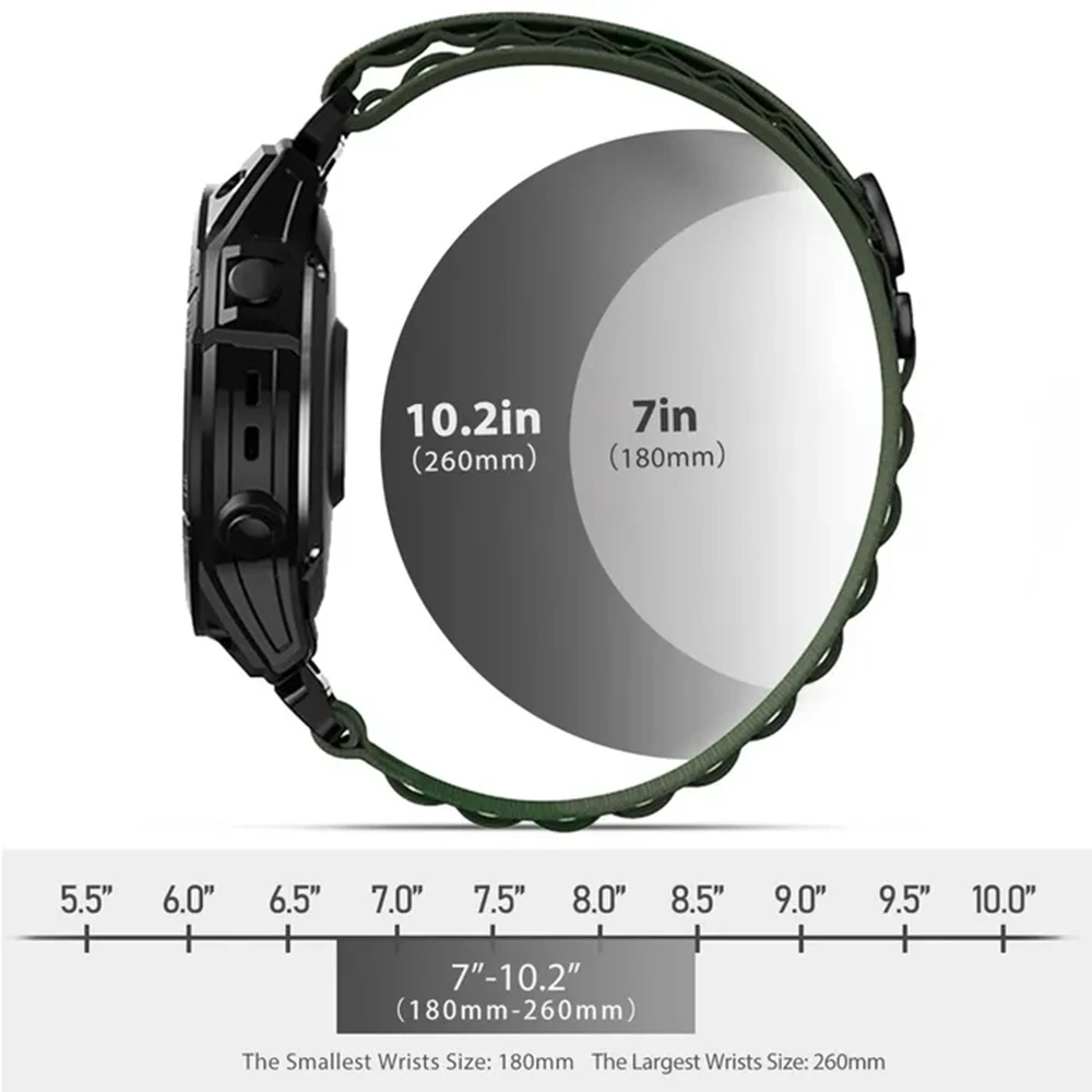 Nylon Watch Band For Garmin Quick Fit 22mm 26mm Strap for Fenix 7X 7 Pro Fenix 6X 6 5X 5Plus Tactix/Forerunner/MARQ/Enduro