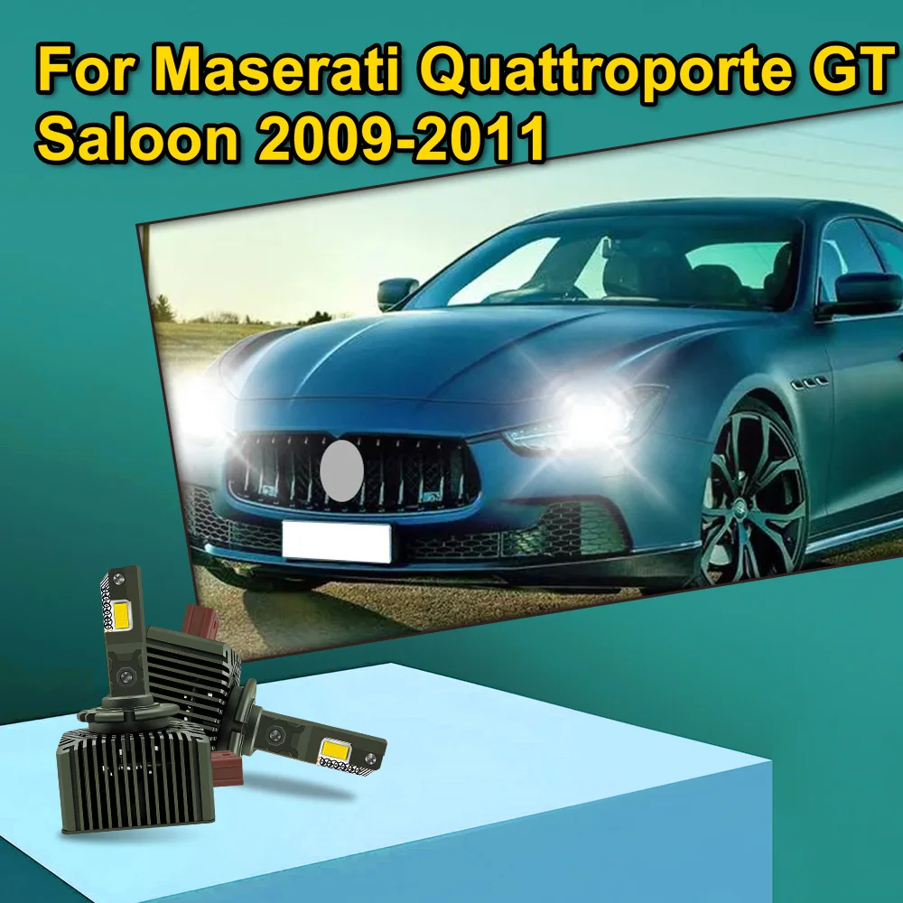 

2x турбо-фары для Maserati Quattroporte GT Saloon 2009 2010 2011 HID для светодиодных фар 12 В, лампы Canbus 30000LM D1S D1R