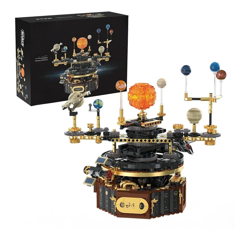 STEM Elektrische Rotierende Universum Elektrische Solar System Licht Bausteine Sonne Erde Modell Raum Wissenschaft Bildung DIY Kind Spielzeug