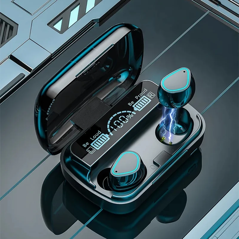 TWS 무선 블루투스 소음 감소 이어폰, 마이크 포함 방수 헤드셋, 9D HIFI 스테레오 음악, 스포츠 헤드폰, 2024 신제품