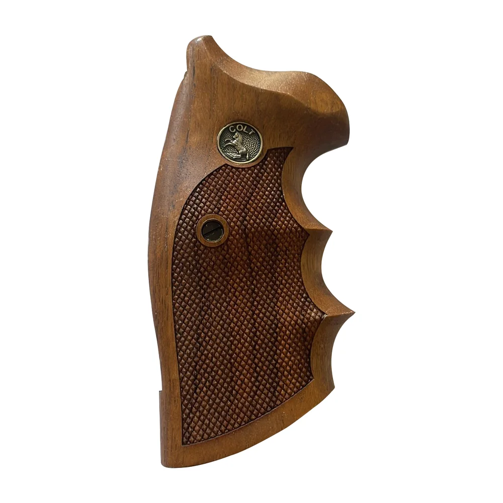 Imagem -04 - Salvatore-walnut Pistol Grips Handle Artesanal com Latão Puro para Colt Python Airsoft Tático Arma Glock Hunting Acessórios