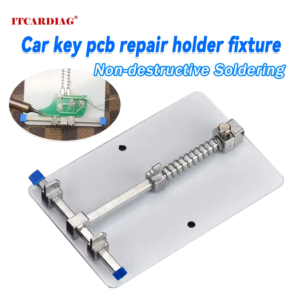 Car Key PCB Repair Fixture Stainless Steel Circuit Board Clamp Soldering Desoldering PCB Repair Holder Locksmith Welding Tools