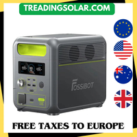 FOSSiBOT F1200 Portable Power Station, 1024Wh Capacity, 1200W Rated Power, 3 LED Light Modes, 7 Output Ports, BMS Protection
