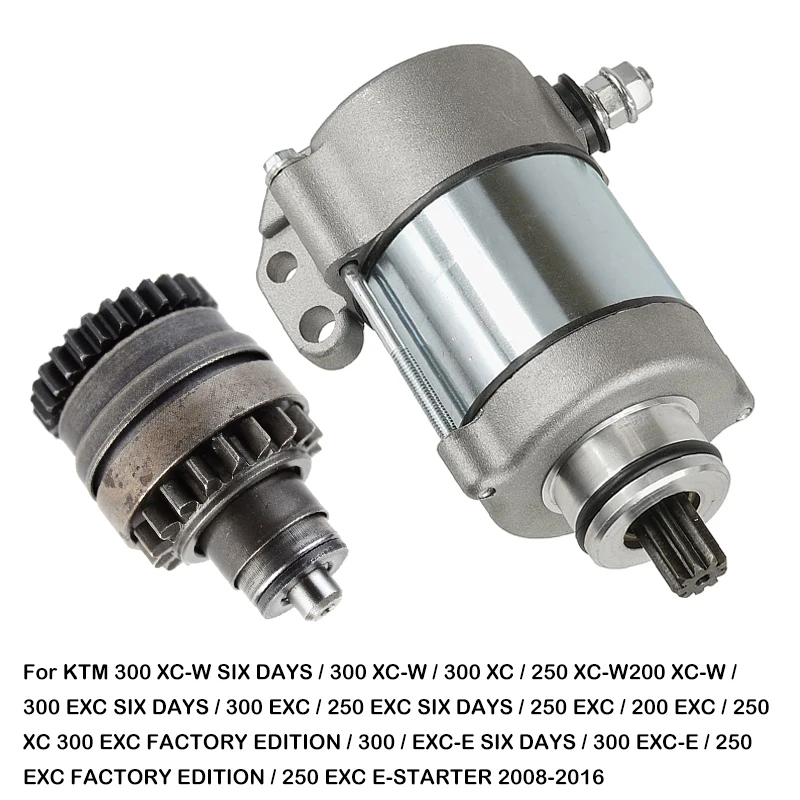 KTM Starter ve Bendix Set için elektrikli motor parçaları OEM numarası: 55140001100 55140026100 55140026400 motosiklet aksesuarları