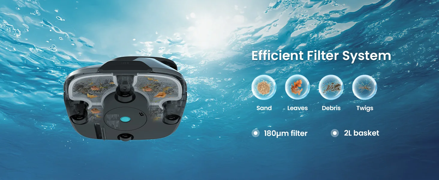 (Renewed) AIPER Scuba SE Cordless Pool Cleaner with 90-Min Runtime, Smart Self-Parking, Lightweight, Pool Vacuum for Above Ground Flat Pools up to 860 Sq.ft, Dark