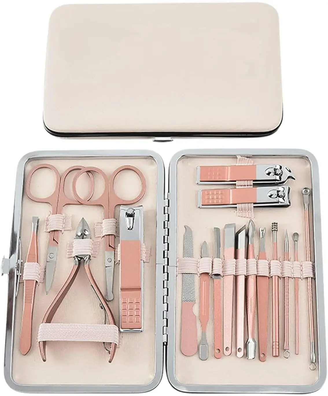 Nail Clipper Set 18Pcs, Manicure Set Stainless Steel Professional Nail Clippers Pedicure Tools For Hand Foot & Face Care