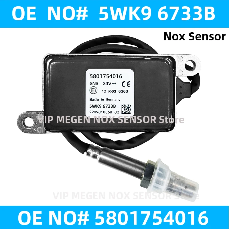 5801754016 5WK96733B 5WK9 6733B 24V Original New Nitrogen Oxygen NOx Sensor 24V For IVECO Truck 24V