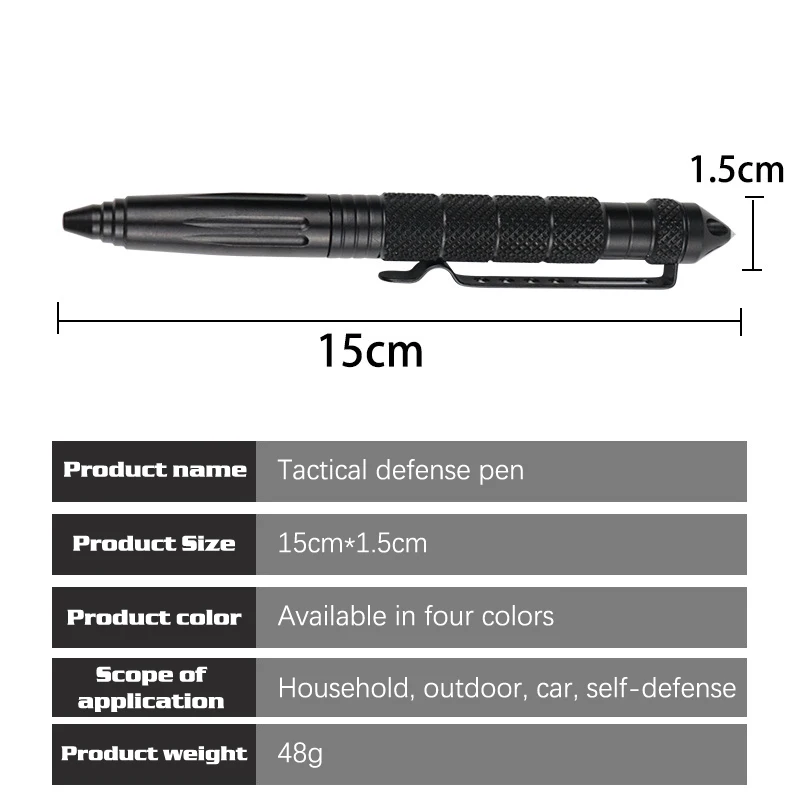 Tactical Pen High Quality Aluminum Anti Skid Portable Self Defense Pen Steel