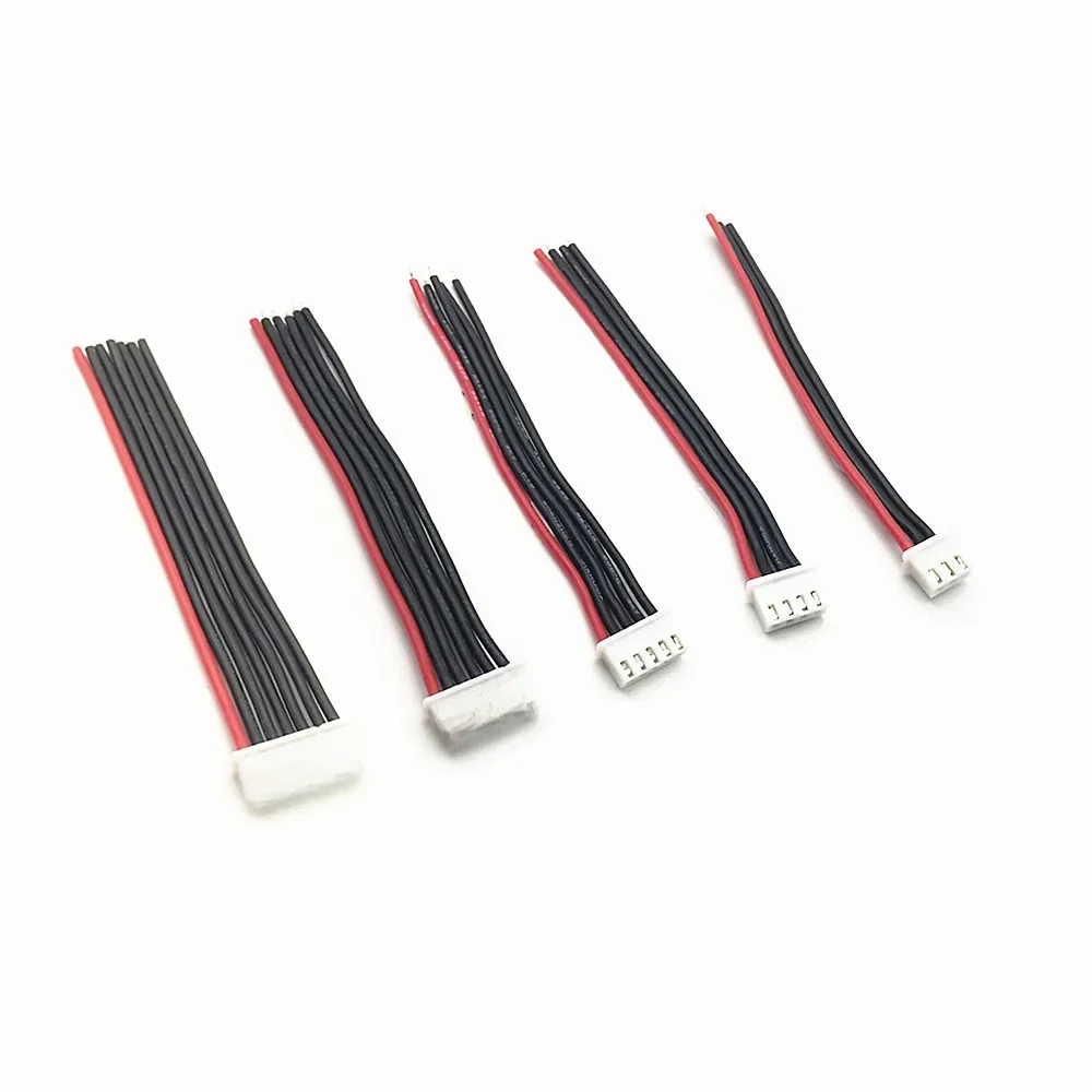 5 stücke 2s 3s 4s 5s 6s RC LiPo Akku Balance Ladegerät Stecker Kabel 100mm 22AWG Silikon Draht JST-XH Balancer Stecker