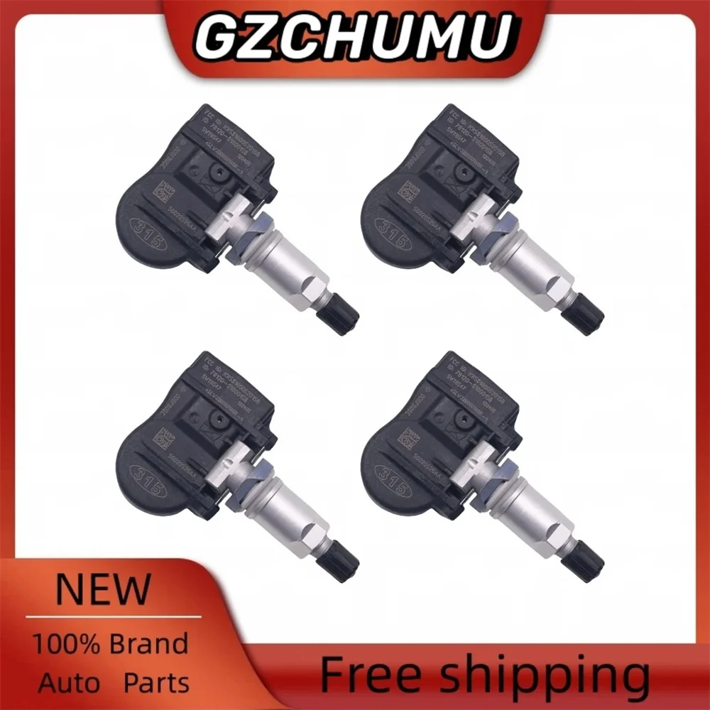 

4X For CHRYSLER 200 DODGE AVENGER CALIBER JEEP COMPASS 315MHz TIRE AIR PRESSURE SENSOR 56029526AA 68001696AB 68078861AA