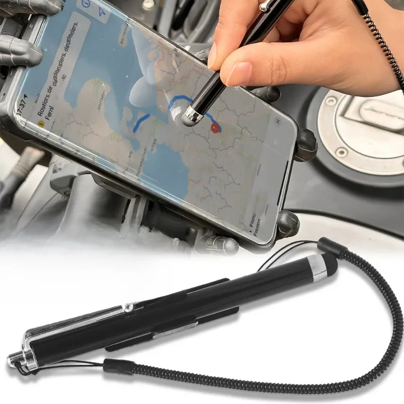 AliExpress Motorcycle Cycling Stylus Capacitive Pen Car Console Screens Stylus with Spring Rope Pen Clip Capacitive Screen Handwriting Pen
