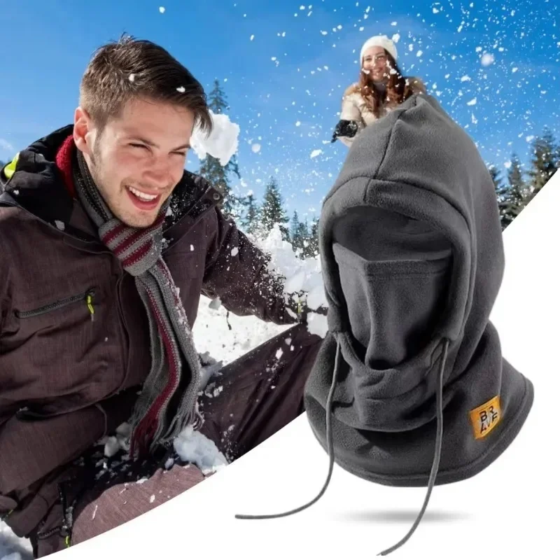 AliExpress Plush Fleece Winter Warm Balaclava Cap Women Men Windproof Face Mask Neck Warmer Hooded Hat Unisex outdoor Cycling Ski Beanies