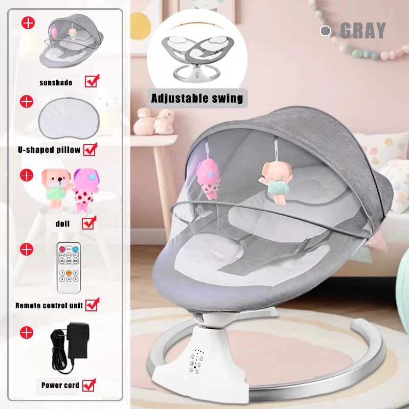 Baby rocking chair multi-functional rocking chair, baby Tea tool, newborn baby cradle rocking chair, electric rocking chair