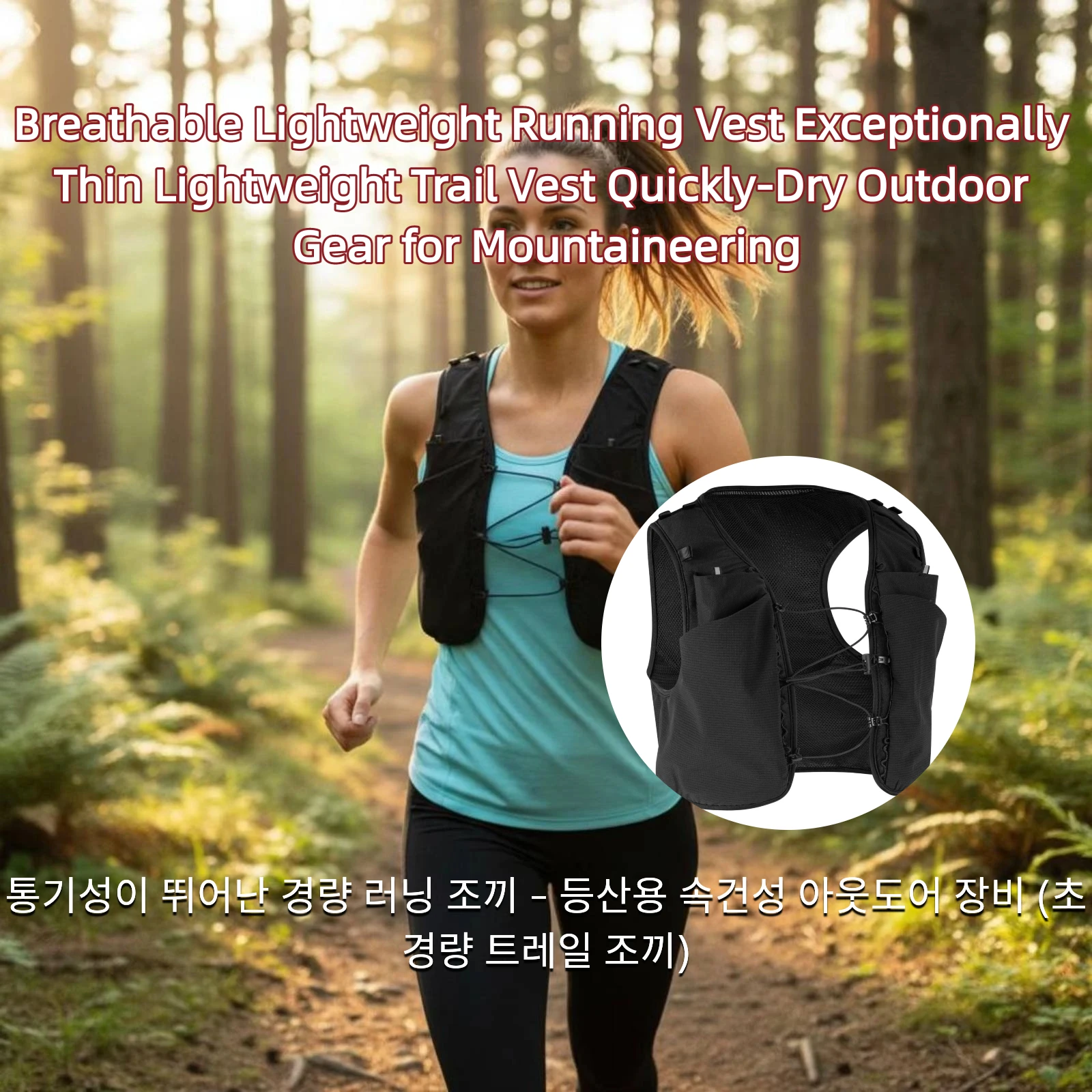 Running Gear Quick Dry - Nefes Alabilen, Hafif Koşu Yeleği, Son