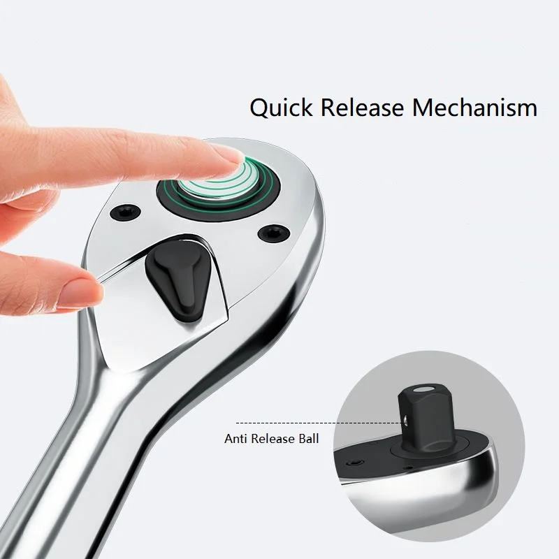 Imagem -05 - Crv Aço Catraca Chave Quick Release Socket Spanner Reparação em Casa Ferramentas Manuais Drive 72 Dentes 1pc