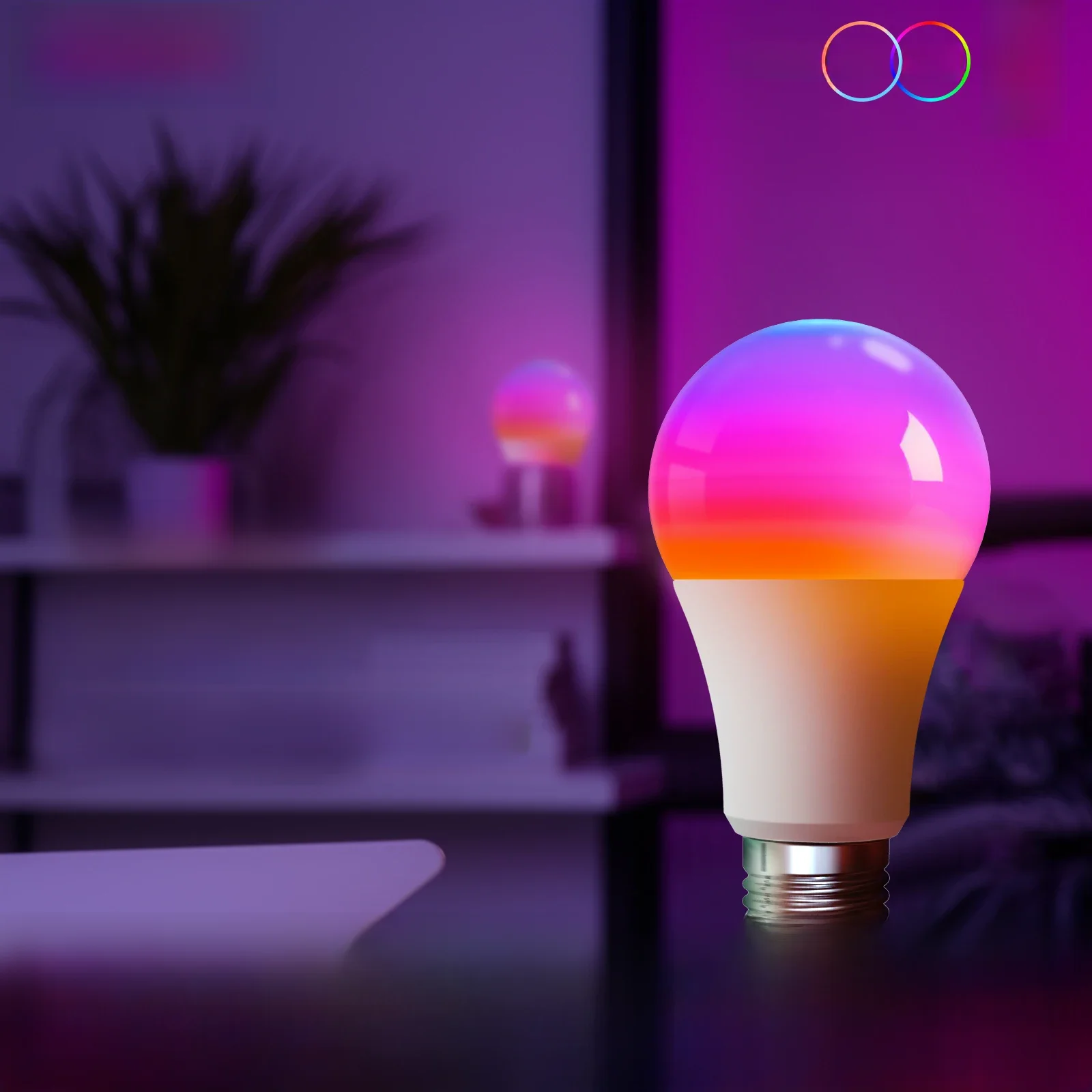 Moes Tuya Materie WiFi Smart Glühbirne dimmbar LED-Licht 16 Millionen RGB Farben E27 Blase Licht
