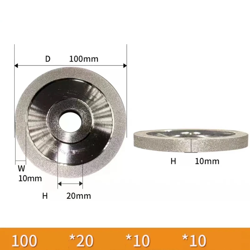 ダイヤモンド研削ホイール,タングステン鋼,セラミック,フライスカッター,研ぎ器ディスク,80mm, 100mm