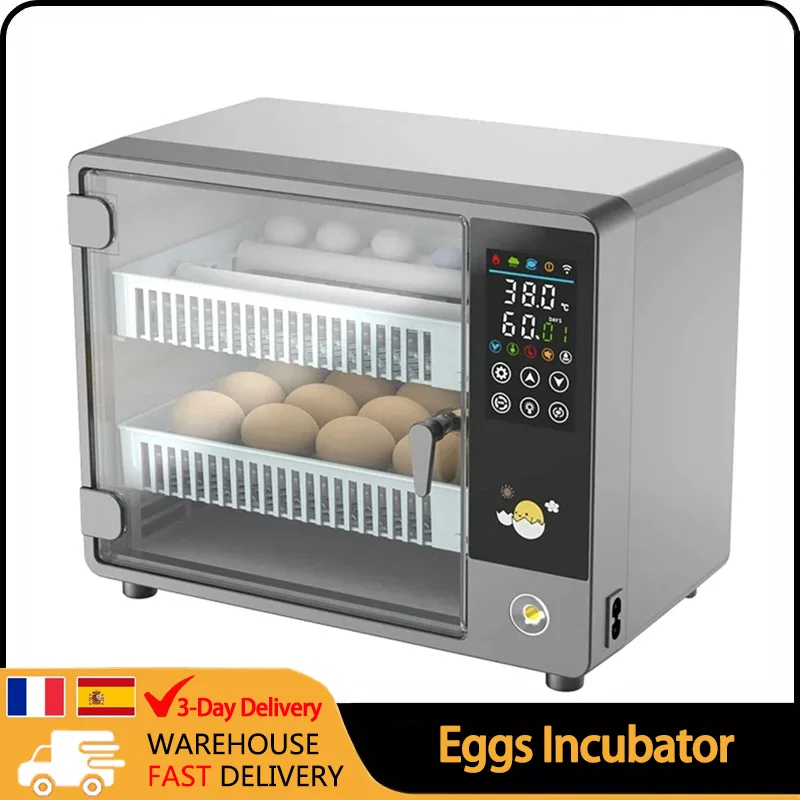 24 Eggs Incubator With Drawer Type Egg Incubator Turner With Automatic waterproof Temperature Control Touch set