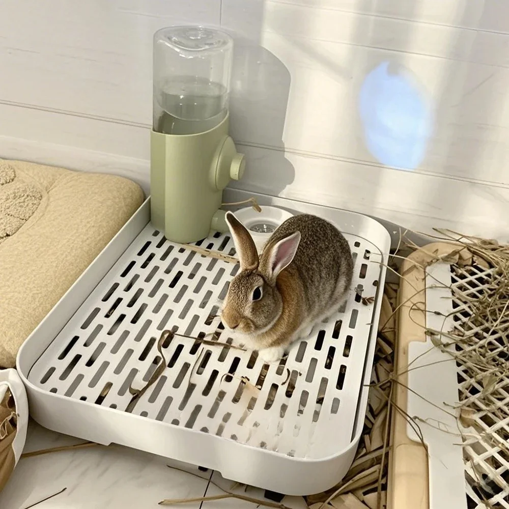 1pc Kaninchen Katzentoilette Kleine Haustier Wc Tablett Bunnie Ecke Wc Box Für Frettchen Hamster Drachen Katze Meerschweinchen niederländischen Schwein Liefert