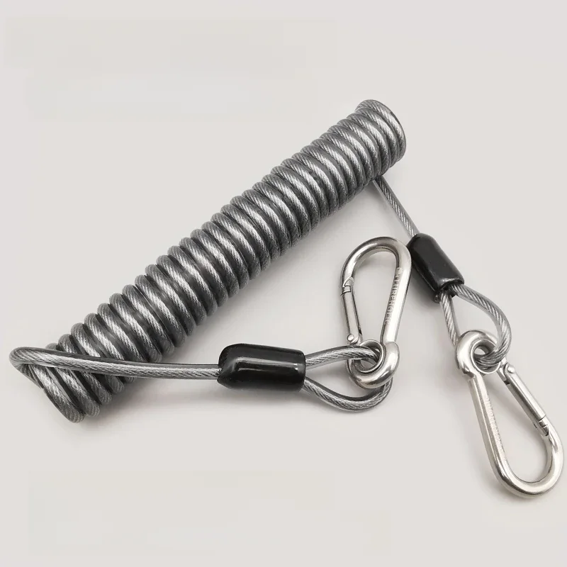 Lureholic Strengthen Lure Fishing Lanyard 49 nici drutu stalowego Skręcona lina mocująca Mocna z karabińczykami 316SS — zdjęcie 2