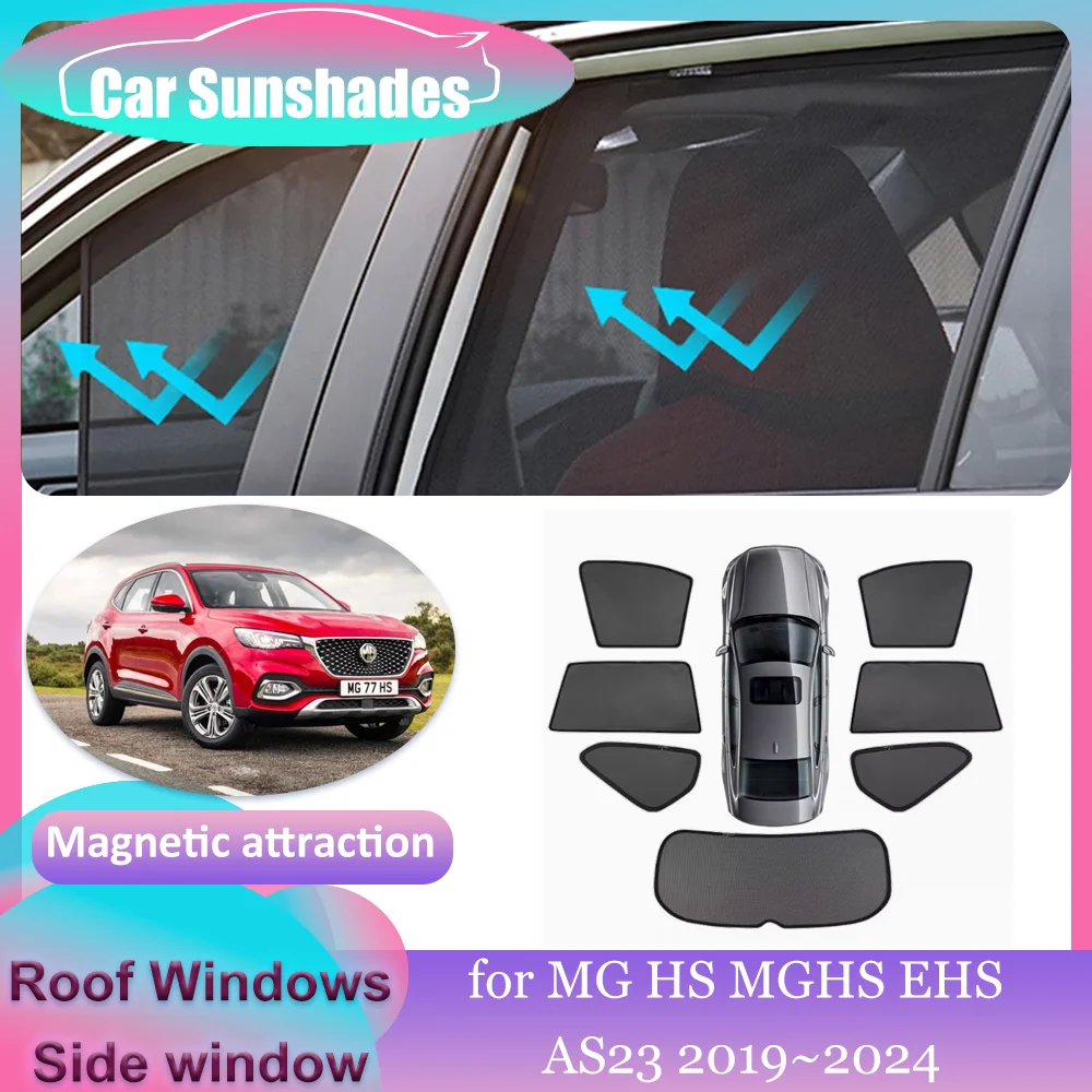 

Car Magnetic Sunshades for MG HS MGHS EHS AS23 2019~2024 Roof Windows Sun Visor Windshield Pad Curtain Sunroof Cover Accessories