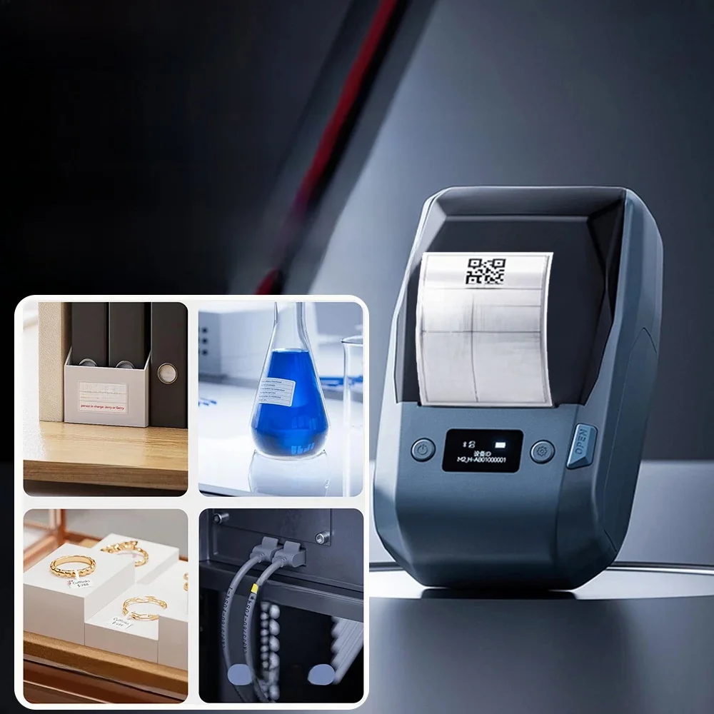 Niimbot M2 Thermische Transfer Labelprinter 300 DPI High Definition Draadloos 20-50 mm Printbreedte Label Maker Ondersteuning Telefoon/PC - afbeelding 2
