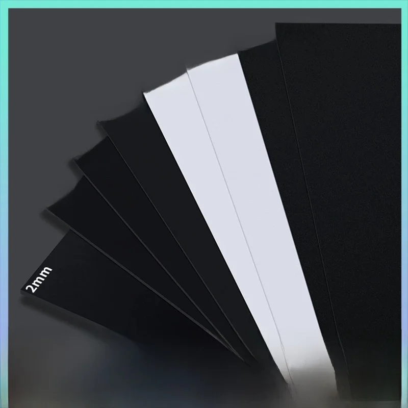 Feuille de plastique PP givrée blanc/noir, 1 à 10 pièces, 100mm ~ 300mm, feuille de modèle, matériel de modèle de bricolage épais 0.3/0.4/0.5/0.6/0.8/1/1.5/2mm