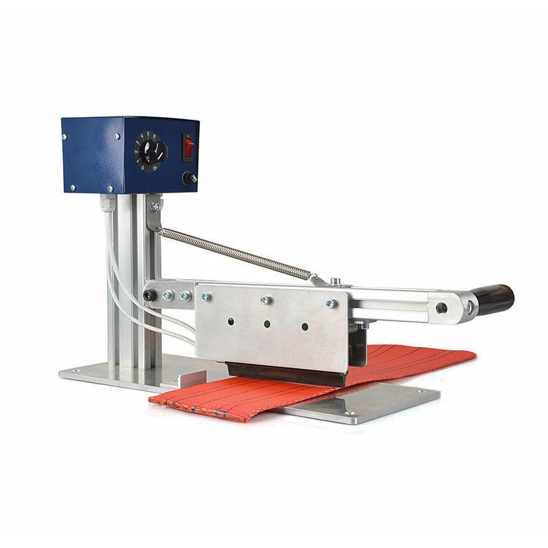 Electric Hot Knife Heavy Duty Webbing Cutter Fabric Rope Cutting Tool Guillotine Type with Low Smoke 220V