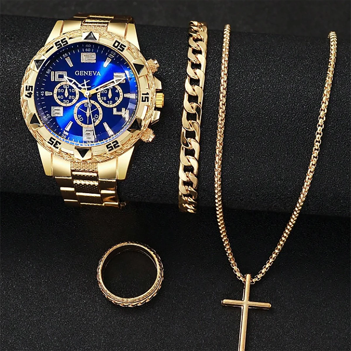 Set 4 buah jam tangan pria kua - Smartwatch Ring Watches ulasan dan harga
