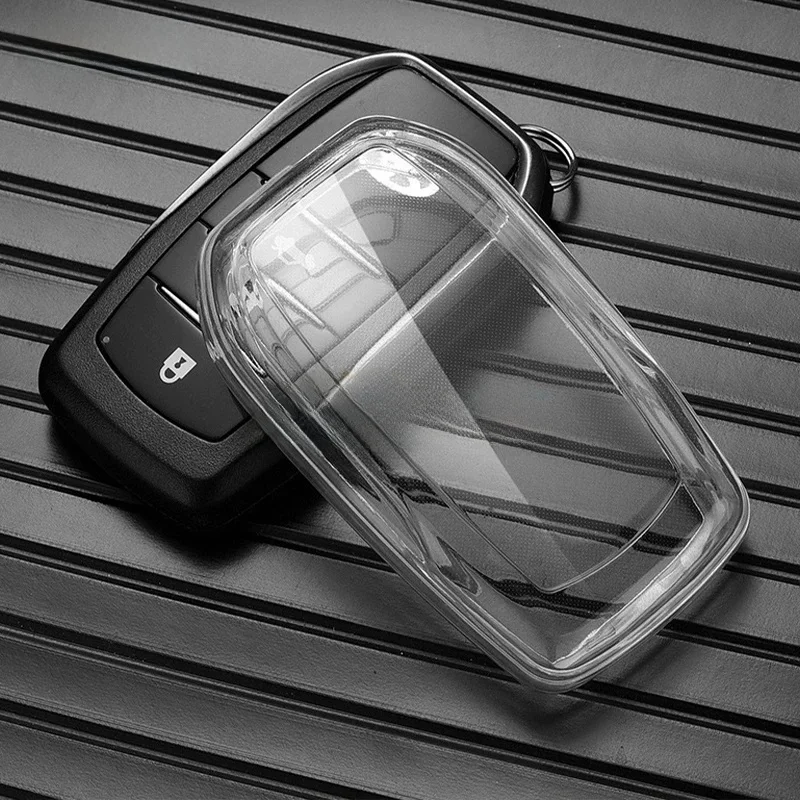 Pokrowiec na kluczyk zdalnego sterowania TPU do Toyoty RAV4 Crown Hilux Fortuner Camry Land Cruiser Prado Protect Shell Fob Akcesoria — zdjęcie 2