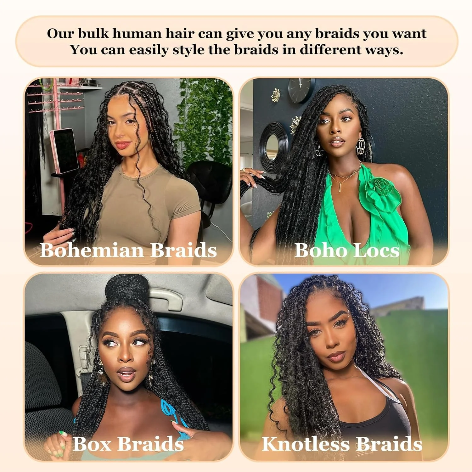 تجديل الشعر البشري موجة عميقة السائبة الشعر البشري للتضفير 20 بوصة لا لحمة 110 جرام 2 حزم 100% البرازيلي شعر بشري لعذراء