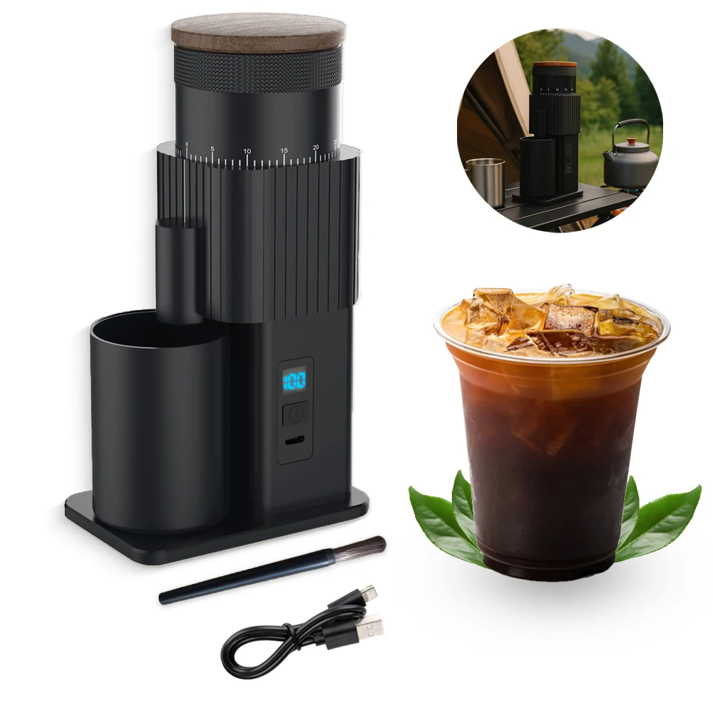 

Кофемолка электрическая кофемолка портативная кофемолка перезаряжаемая регулируемая подарок на Рождество, День Благодарения