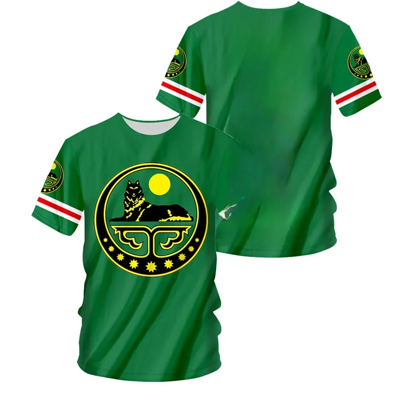 T-shirt graphique avec emblème russe ChT2ya pour homme, t-shirts College en 3D, streetwear tendance, t-shirt design cool