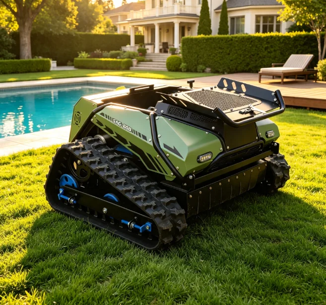 Compact Robot Lawn Mower with Wireless Perimeter Wire for Complex Garden Layouts Robot Lawn Mower