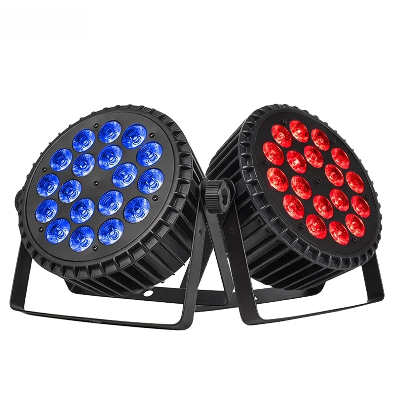 SHEHDS Aluminiumlegierung LED Flat Par 18x12W/18x18W RGBWA Licht UV Wireless DMX 512 mit Fight Case für DJ Disco Party Projektor